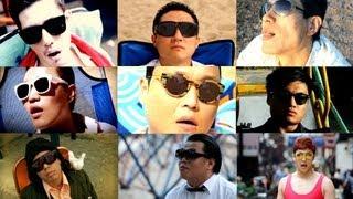 GANGNAM STYLE (강남스타일) SideBySide (Original + 8 Parodies)