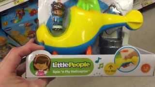 FISHER PRICE "Little People Spin N Fly Helicopter" Play Set  / Toy Review