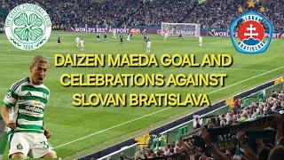 Daizen Maeda Goal and Celebrations As Celtic Beat Slovan Bratislava In Champions League