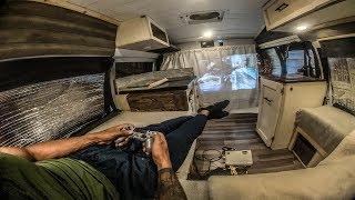 Urban Stealth Camping Van Tour w/Off Grid Solar