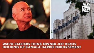 Washington Post staffers suspect owner Jeff Bezos holding up Kamala Harris endorsement: report