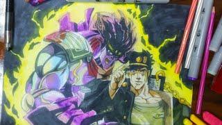 Drawing Jotaro from JoJo's bizzare adventures part 3 Stardust Crusaders