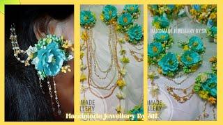 Flower Jewellery Making | Flower Jewellery for haldi | flower Jewellery making at home | handmade sk