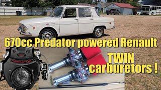 S4 E28. We install dual carburetors on our 670cc predator powered Renault R10