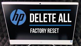 How to Reset to Factory Settings | Delete All data | HP Pavilion All-in-One 24-f0009c, i3-8100T