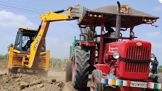 JCB Machine & Mahindra 575 DI bhoomiputra Tractor and HMT Tractor Dozer working | Come To Village