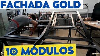 Gold Facade 10 modules without interrupting the crossbars!!!