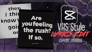 Trending lyrics video VHS style capcut tutorial