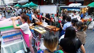 Open at 5 am ! Amazing Mother and Daughter $0.3 Grilled Sandwich | Thai Food | happy D