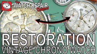 Restoration - Heuer triple date valjoux 72c watch repair tutorial project