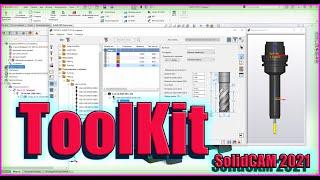 Как создавать и  добавлять оправки в новую таблицу инструментов  ToolKit SolidCAM 2021?