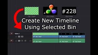 DaVinci Resolve Tutorial: How To Create a Timeline From A Bin