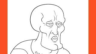 How To Draw Handsome Squidward (Spongebob)