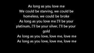 As Long As You Love Me - Justin Bieber ft. Big Sean - Official Lyrics