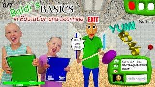 Baldi's Basics in Real Life!!! 7 Notebook Scavenger Hunt & Scary Escape!