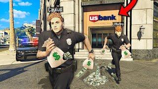 Robbing MEGA BANK As FAKE COPS In GTA 5 RP..