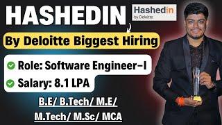 Hashedin(Deloitte) Biggest Hiring Announced | Salary: 8.1 LPA | B.E/ B. Tech/ M.E/ MTech/ M.Sc/ MCA