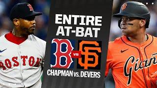 FULL AT-BAT: Rafael Devers vs. Aroldis Chapman in Devers' 1st game vs. his former team!