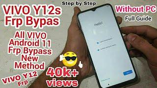 Vivo Y12s frp bypass | Vivo Y12s (PD2036) Bypass frp New Security | All Vivo Mobile Frp Bypass No PC