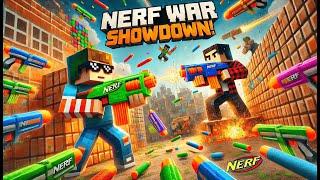 Minecraft Nerf Wars Showdown!  Epic Battle! with Gid!