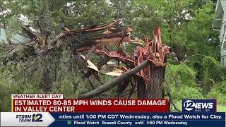 Morning storms slam south-central Kansas, residents brace for second round