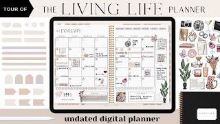 The Living Life Planner - Undated Digital Planner Flip Through + Goodnotes Guide