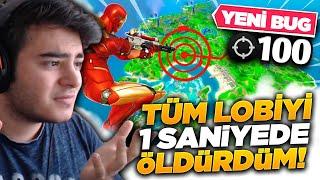 TÜM LOBİYİ BUGLA *1 SANİYEDE* ÖLDÜRDÜM! - YENİ BUGLAR!! (Fortnite Türkçe)