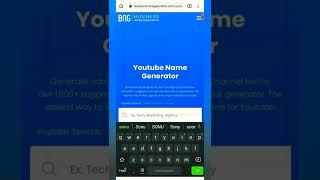 How to Find Unique Name For YouTube Channel  YouTube Channel Name Generator