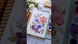 Watercolor Florals: Purple and Dusty Rose