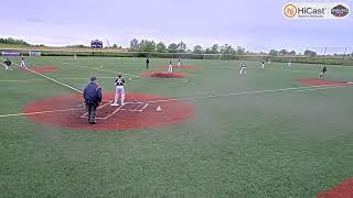 Finn McKigney (2029) 14u Pittsburgh Outlaws @ Ripken Sandusky vs. showing off Power & Speed.