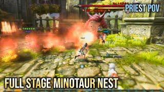 Full Stage Minotaur Nest (Normal Mode) Priest POV - DRAGON NEST LEGEND