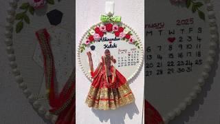 Wedding Memory to an Embroidery Hoop #hoopart #indianwedding #gifts #coupleart #shorts2025 #craft