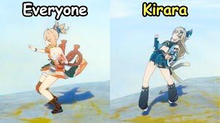 Yes, only Kirara falls like this..