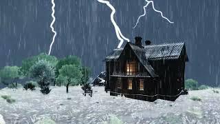 Calming Rain Sounds -  Fall Asleep With Rain And Thunder Sound At Night