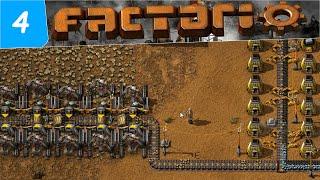 Factorio 1.0 Производство бетонных блоков ! Организую ОБОРОНУ ! #4