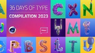 36 Days of Type 2023 - C4D Daily Render Compilation