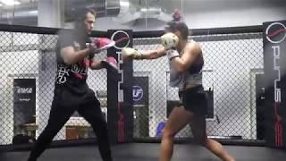 UFC STAR CYNTHIA CALVILLO trains with world-class PRO BOXER STAN MARTYNIOUK