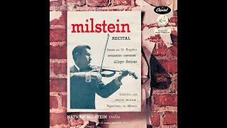 A Recital - Nathan Milstein & Carlo Bussotti - Pergolesi, Schumann, Brahms, Suk, Bloch, and Milstein