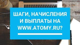 Шаги, начисления и выплаты в личном кабинете ATOMY.RU