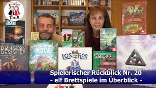 Spielerischer Rückblick Nr. 20 - elf Brettspiele im Überblick - Brettspiel - Die Brettspieltester