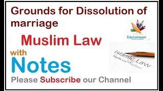 Dissolution of Muslim Marriage | Muslim Law | Dissolution of Muslim marriage Act, 1939