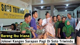 Sarapan Pagi Jokowi & Ibu Iriana Di Soto Triwindu Solo