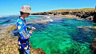 Fishing Reef Holes Along a Remote Coast