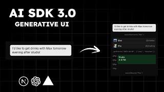 Vercel AI SDK 3.0 | Generative UI | Stream React Components from LLMs To Chatbots