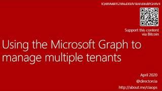 Reporting on multiple tenants with the Microsoft Graph