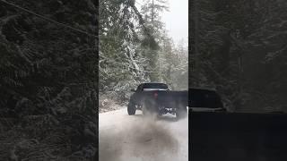 Snow Drifting a Lifted Truck! #snow #drifting #cummins