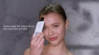 Video microsonic facial device + hydramemory skin routine