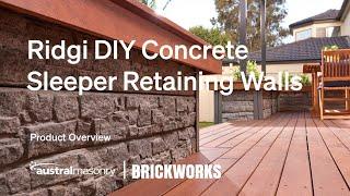 Ridgi Concrete Sleeper Retaining Walls from Austral Masonry | Product Overview