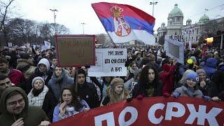 Serbian students rally against alleged civil rights violations under Vučić government