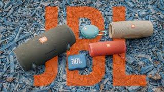 Обзор JBL Charge 4, JBL Xtreme 2, JBL Flip 5, JBL Clip 3 и JBL GO 2 | Большой обзор колонок JBL 2020